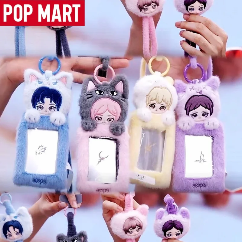 

POP MART X Aespa Fluffy Club Aespa Series Blind Box Doll Phone Lanyard Cute Card Sleeve Peripheral Bag Ornament For Girl Gifts