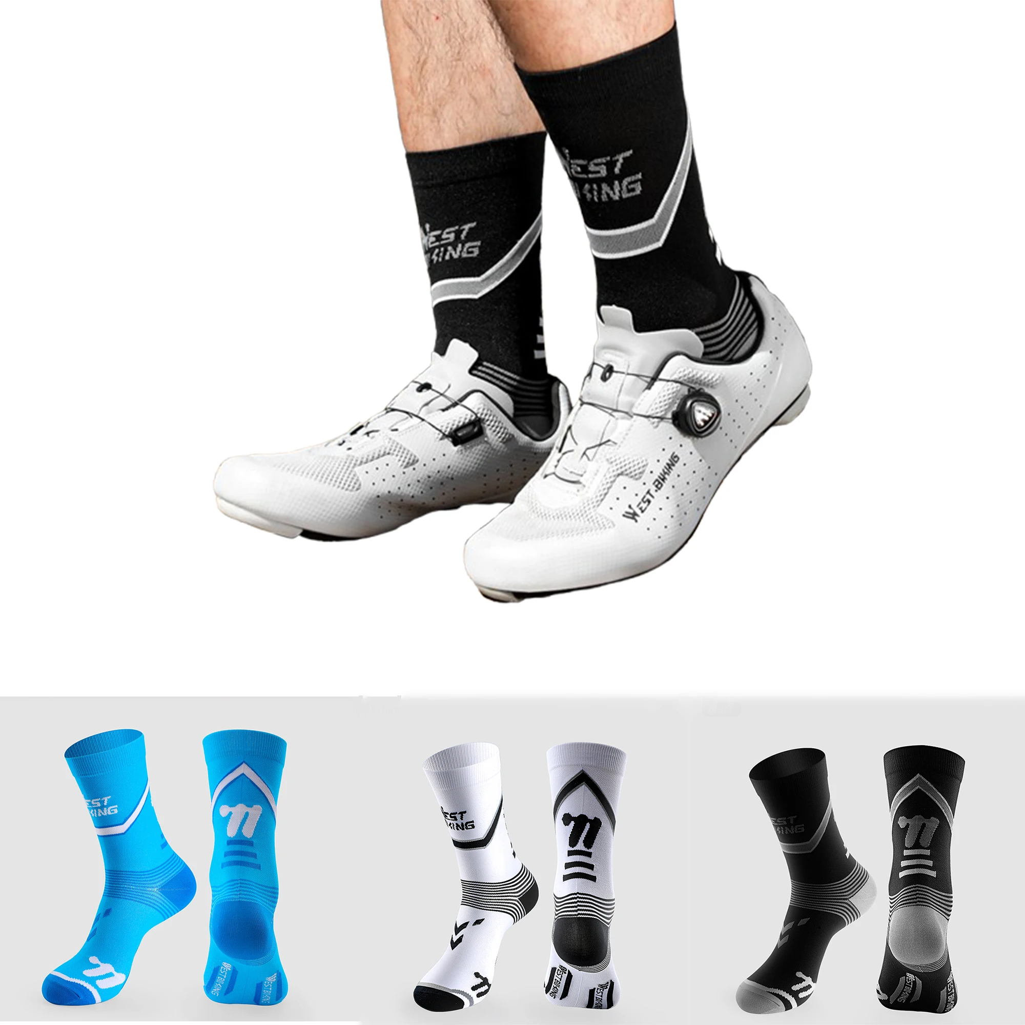 

Спортивные носки унисекс, дышащие, эластичные, удобные для езды на велосипеде, бега, активного отдыха, фитнеса, велосипедных носков