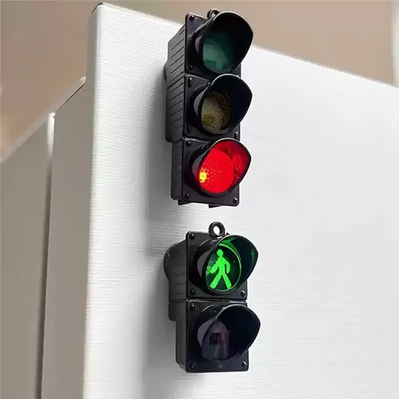 AT43-Magnetic Decoration Refrigerator Sticker Traffic Light Pedestrian Light Creative Accessories