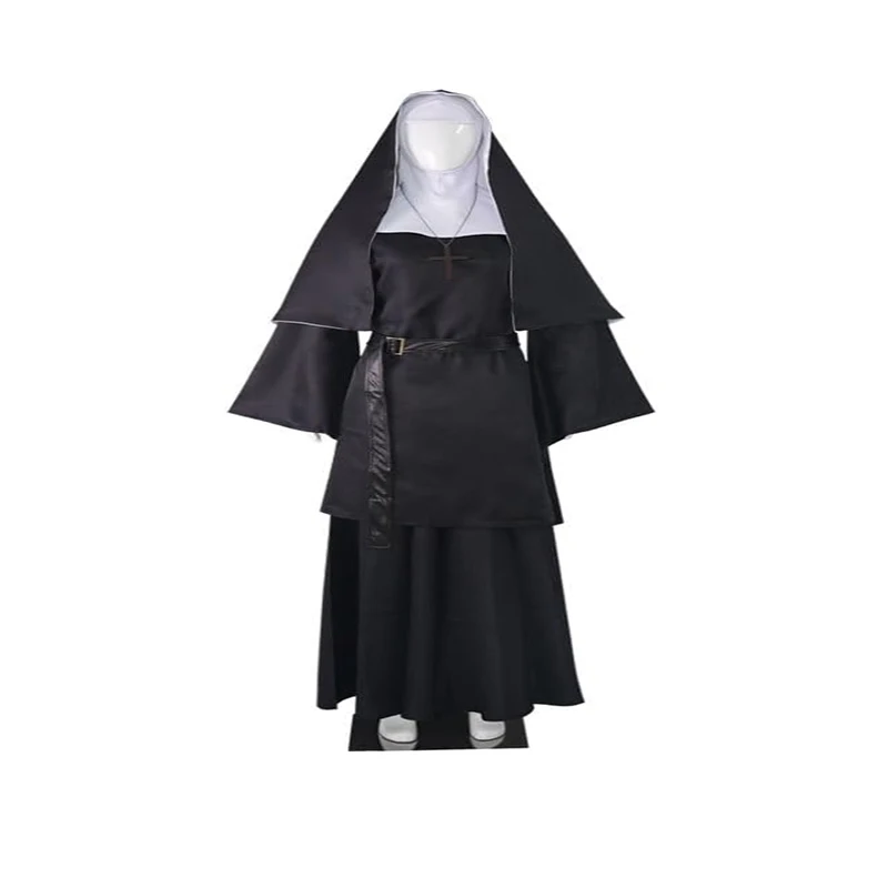 The Nun Cosplay Costume Horror Films Cosplay Cross Ghost Halloween Costume The Conjuring Black Women Halloween Costume