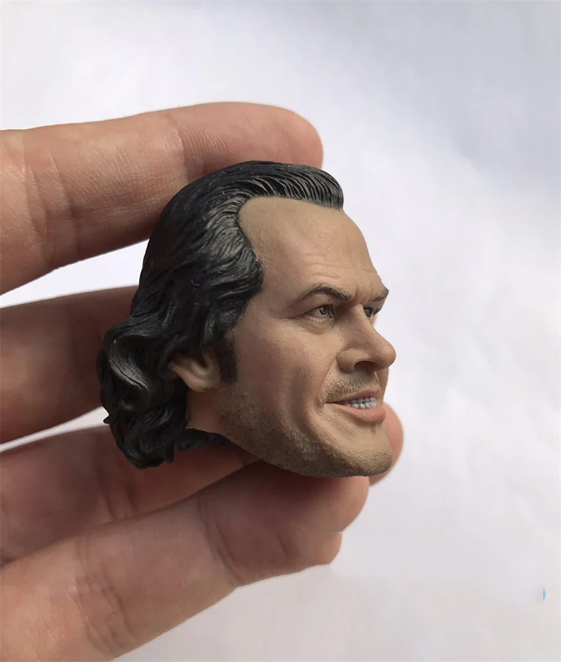 For Sale 1/6 Shining Jack Nicholson Evil Mood Version Male Head Sculpture Carving For 12inch Action Figure Collect