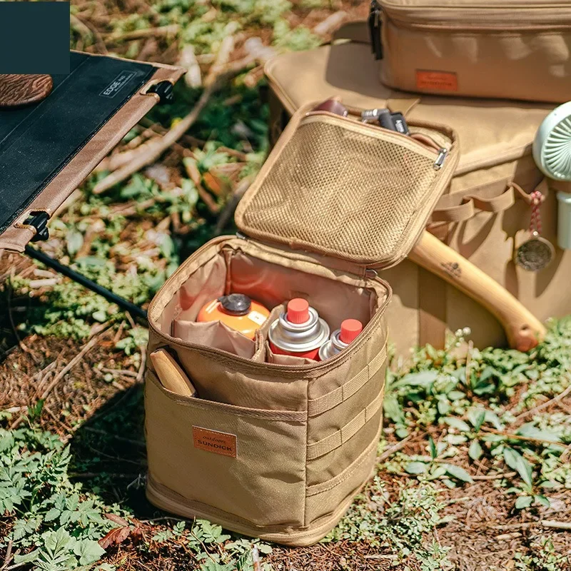 Outdoor picnic tableware bag Camping anti-collision picnic bag Storage bag Picnic tote Easy to carry