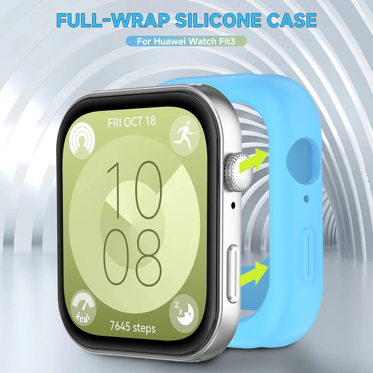 Etui na pasek Huawei Watch Fit3 Akcesoria Miękki silikonowy pokrowiec ochronny z TPU, pełna ochrona, ramka, bumper na Huawei Fit3