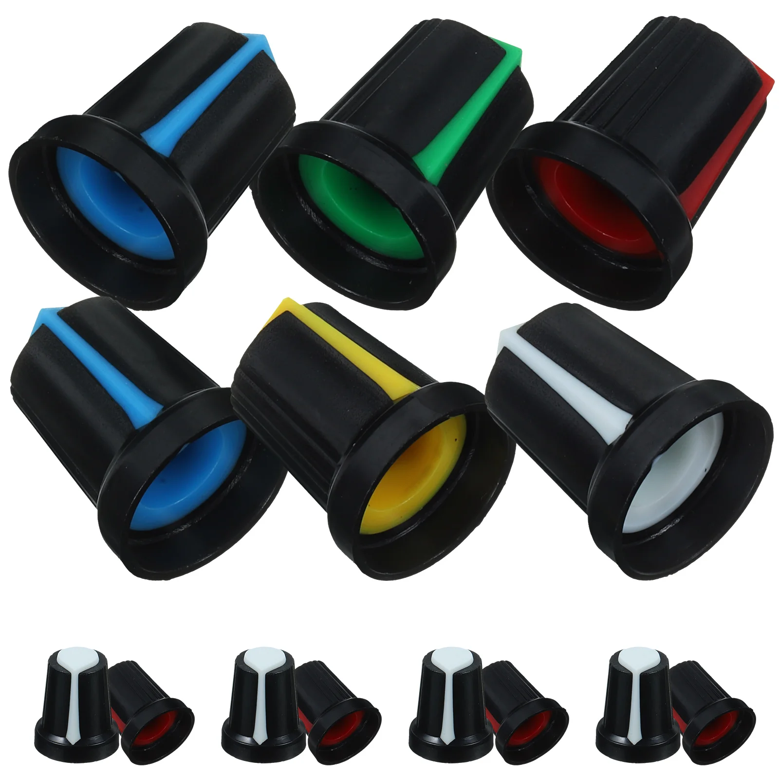 

50 Pcs Potentiometer Knob Tone Volume Knobs Bass Caps Electric Guitar Turn