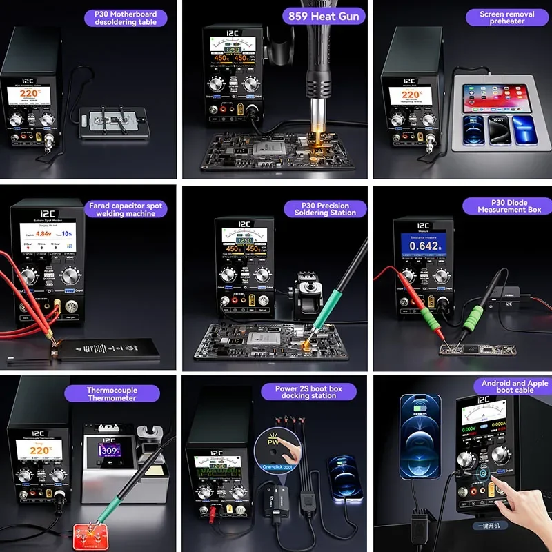 i2C P30 Digital Power Supply Multi-function Integrated Phone Repair Platform for Soldering and Desoldering Power Supply