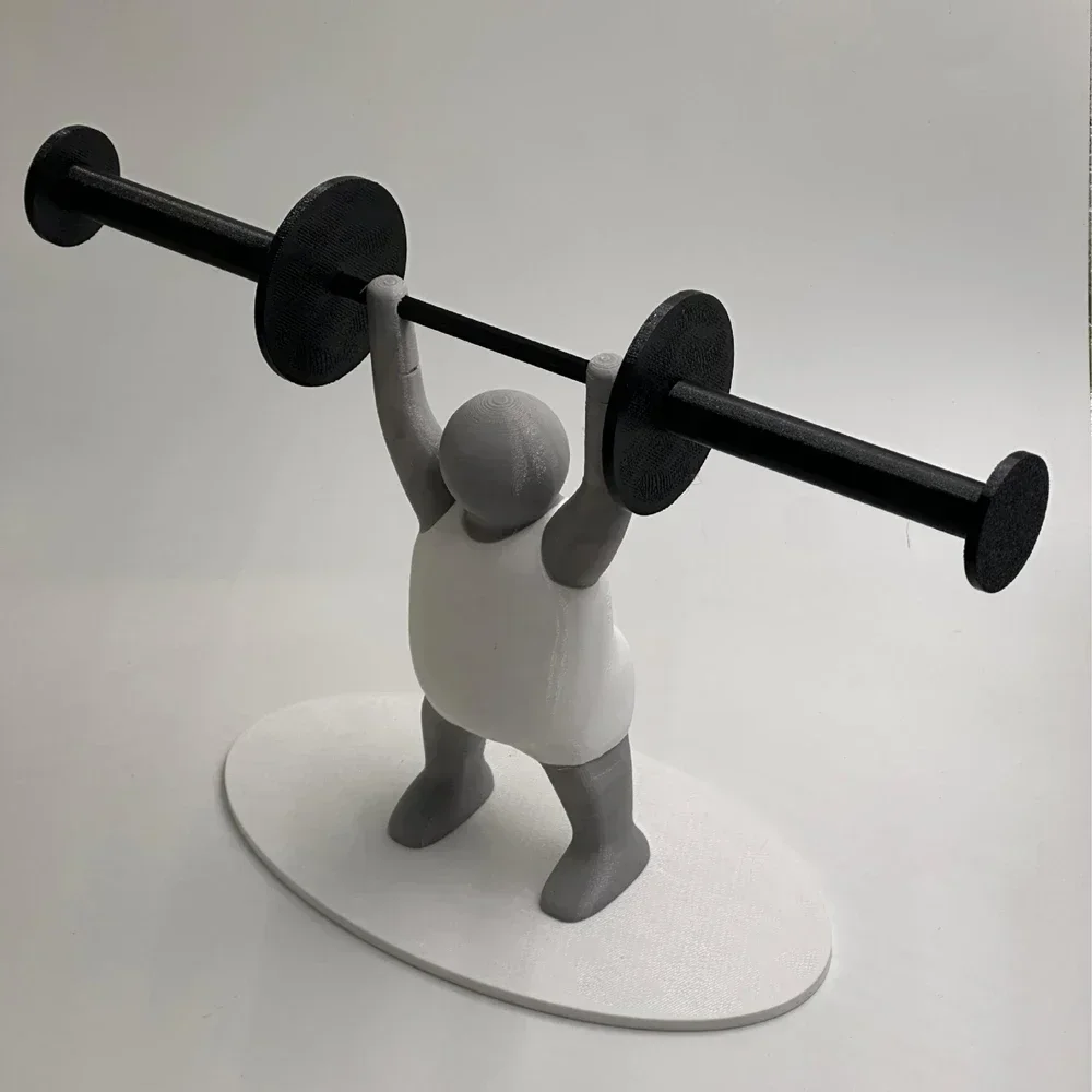 Interessanter Toilettenpapierhalter mit Gewichtheber-Motiv – Badezimmerdekoration im Fitness-Stil, lustiges Wohndekor-Geschenk für Fitness-Liebhaber – Detail 5
