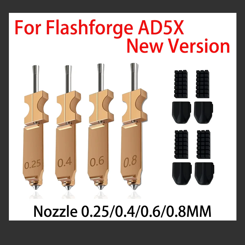 

Для экструдера Flashforge AD5X Hotend, модернизированные встроенные насадки Hot End/принтерные насадки с силиконовой насадкой-ноской щеткой