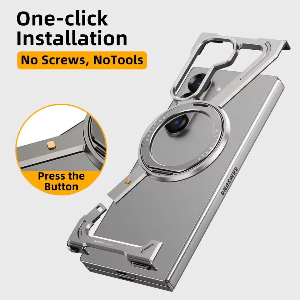 

Magnetic Phone Case Anti-peep HD Screen Film For Samsung Galaxy Z Fold 7 Ring Holder Kickstand Shockproof Hard Cover Shell