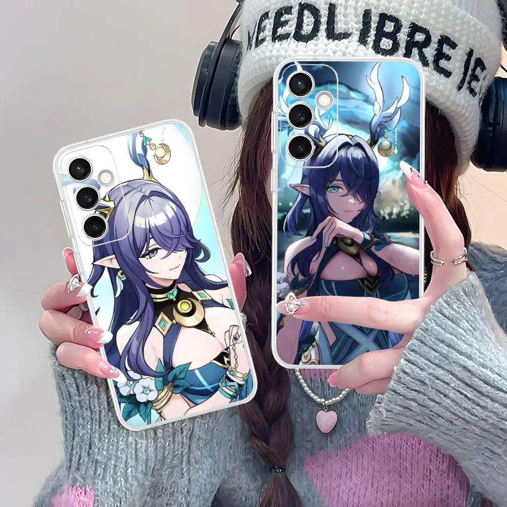 Genshin Impact Lauma Phone Case for Samsung Galaxy S25 S24 S23 S22 S21Plus FE Ultra Clear Colour Protective Luxury Pretty #5