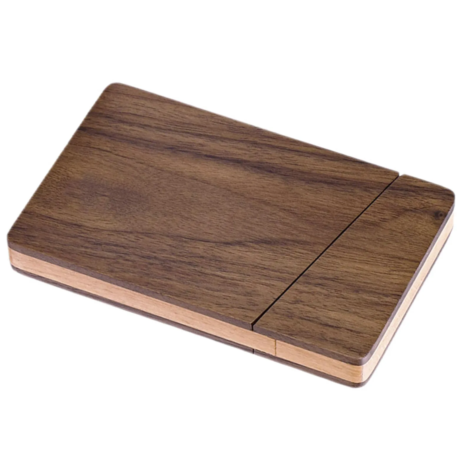 Étui pour cartes de visite, support Portable en bois pour hommes, grande capacité, accessoire de bureau à la mode, choix cadeau exécutif