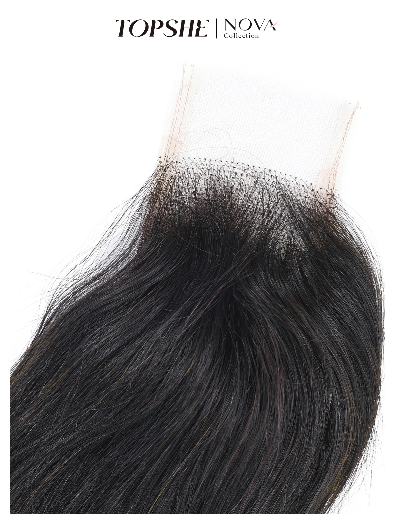 TOPSHE 100% Human Hair Topper 14" Body Wave Swiss Lace Base Clip in Toupee for Women Thinning Hair Loss Volume Natural Black