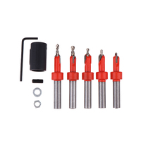 1Set 8mm Woodworking Countersink Router Drill Bit Set Screw Extractor Router Bits Hole Punch Woodworking Tools For Wood Drilling