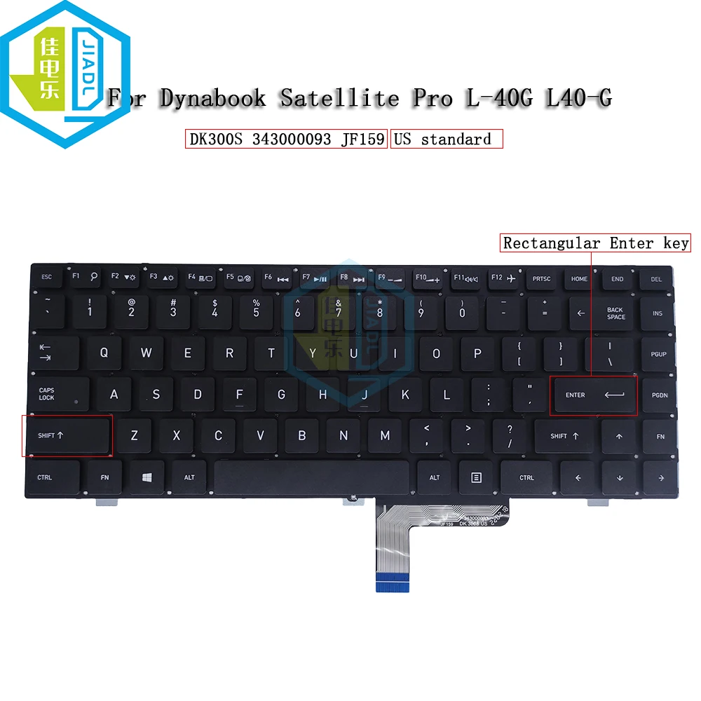 US Replacement Keyboards For Dynabook Satellite Pro L40-G L40G DK300S 343000093 JF159 USA English Notebook PC Teclado Keyboards