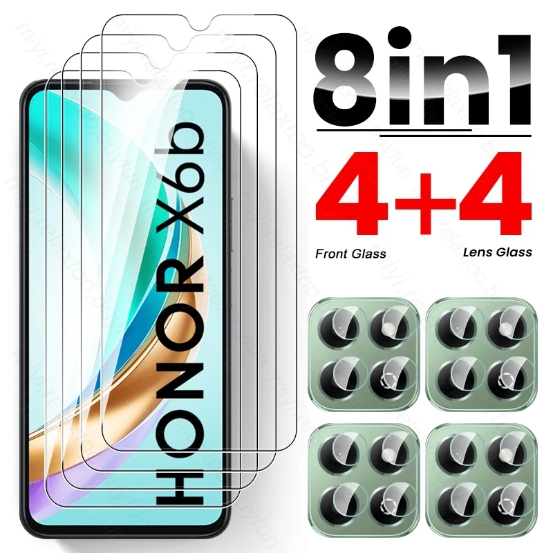 HonorX6b 4G Case 8 In 1 Protective Glass For Honor X6b 4G Camera Screen Protector On Honar Honer X6b X 6b X6 b 4G JDY-LX1 6.56