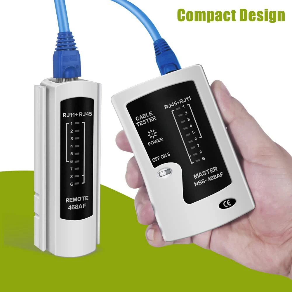 ZoeRax RJ45 Netzwerkkabeltester Ethernet-Tester-Tool für RJ45 LAN Ethernet-Kabel Cat6 Cat6a Cat5 Cat5e Cat7 – Detail 4