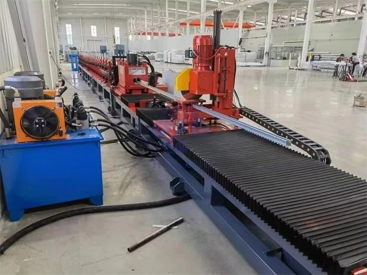Factory C Channel Photovoltaic Bracket Making Machine Solar Panel Support Unistrut Roll Forming Machine PLC Control Gear Bearing