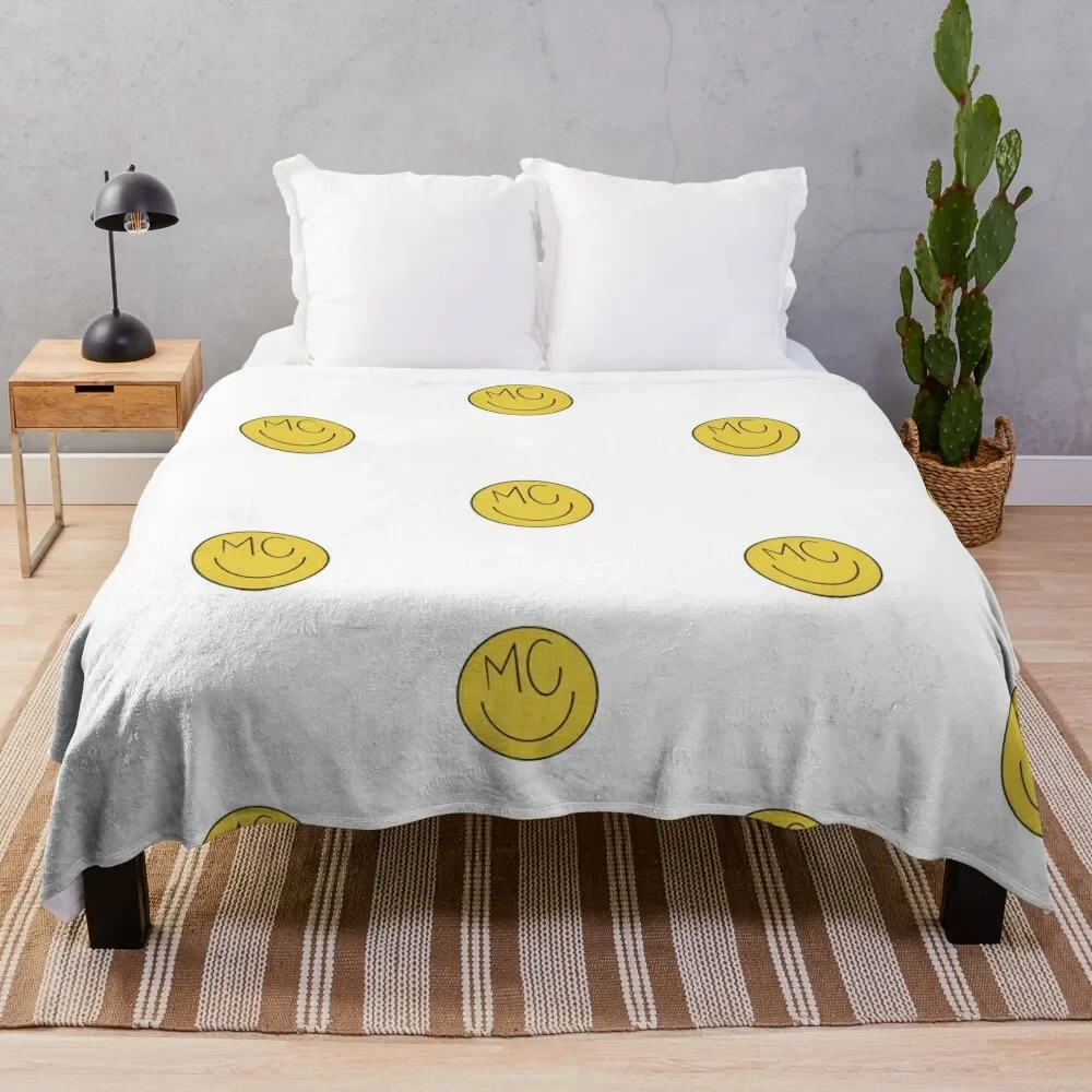 Smiley Cyrus Throw Blanket Decoratives Shaggy Soft Blankets