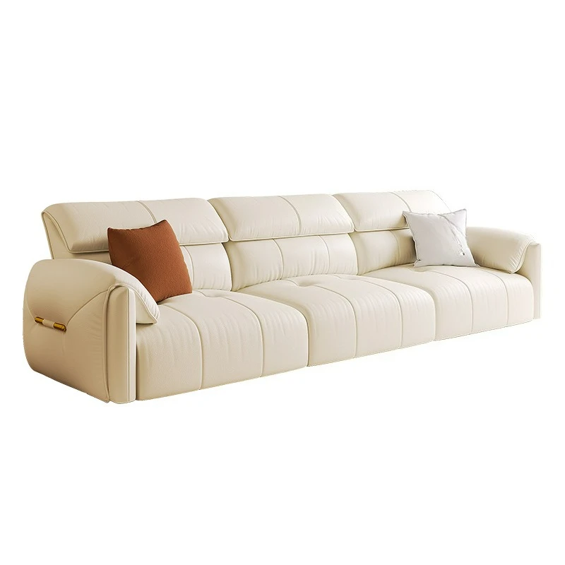

Customizable Multi-function Straight Row Small Apartment Sofa Bed Dual-purpose Retractable Sofa Electric Leather Sofa
