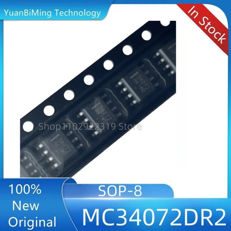 10pcs/lot  MC34072DR2 34072  SOP-8 100% New Original in stock