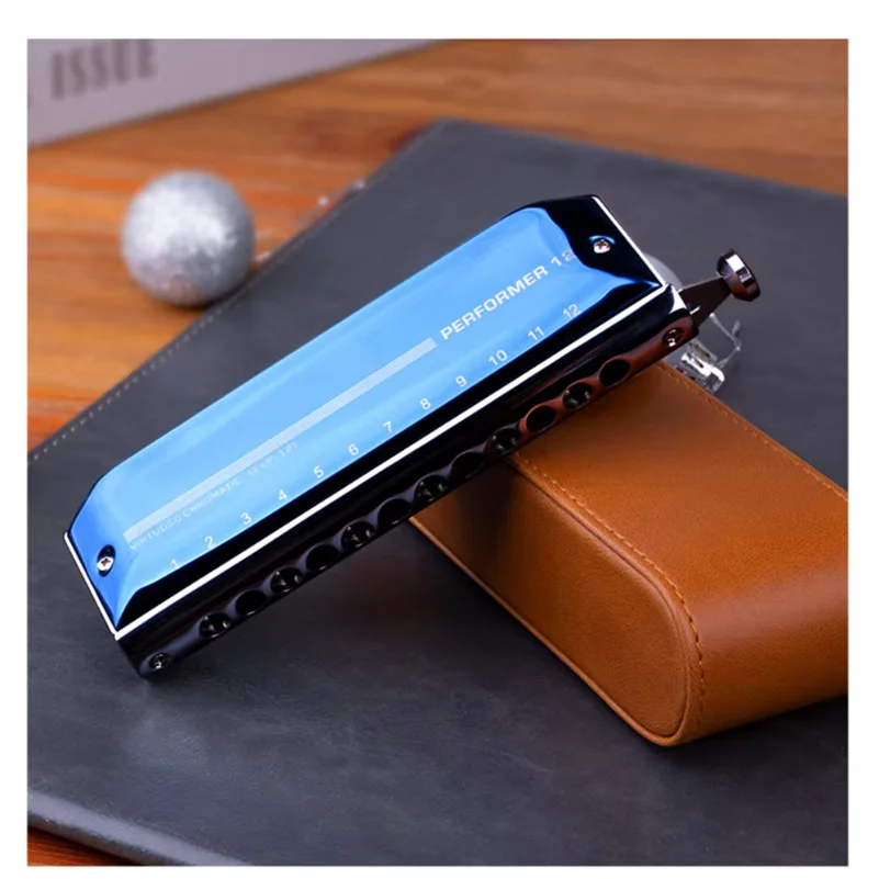 East top  new chromatic harmonica,EAP-12 12 hole 48 tone mouth organ,new style,professional harmonica for player,gift