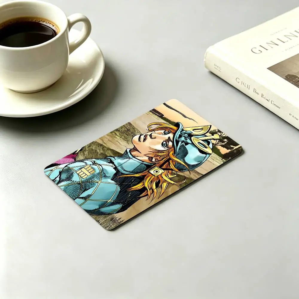 J-JoJo Bizarre Adventure Stylish Manga Character  Credit Card HD Stickers Small Chip Waterproof Sticker Game Card Decal Gift