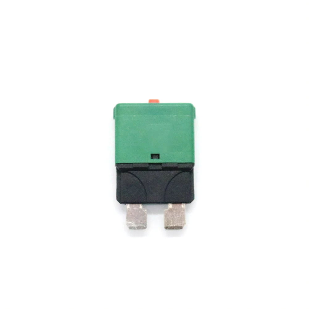 

30 AMP Overload Protector Resettable Blade Fuse Mini Circuit Breaker Automotive Color-Coded Terminal for Vehicle