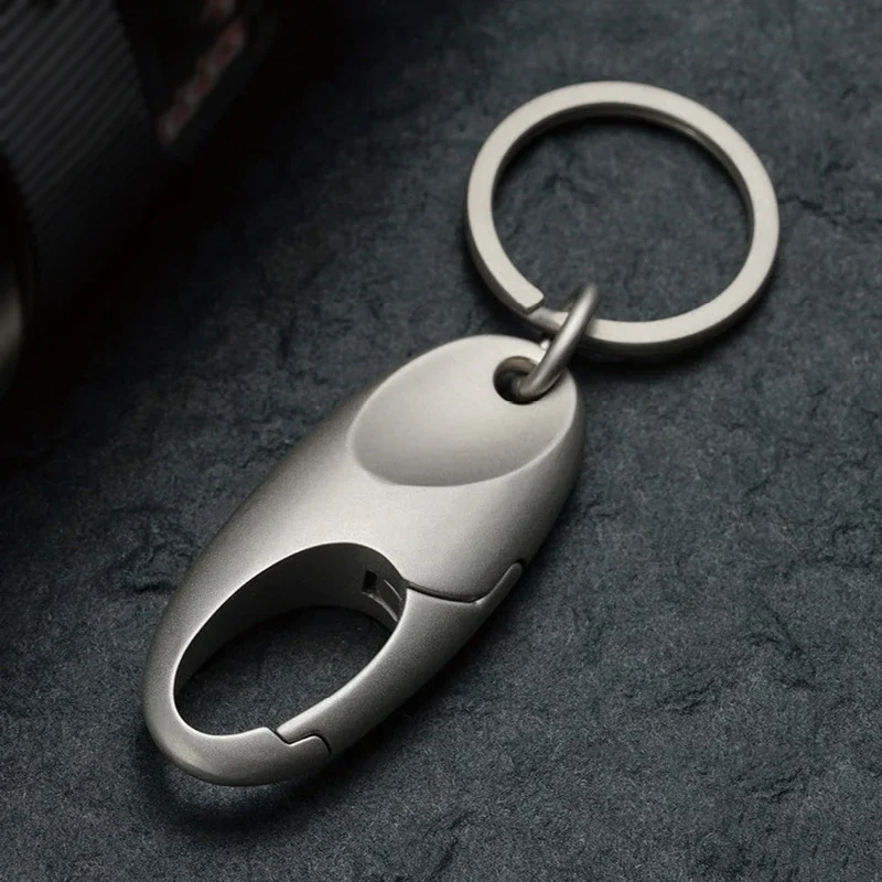Creative Shape Key Chain 316L Stainless Steel Men Car Keychain Soft Touch Key Ring Holder Bag Charm Pendant Gift Accessories
