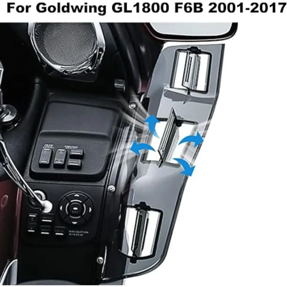 New Motorcycle Adjustable Windshield Wind Deflector for Honda  Goldwing GL1800 F6B 2001-2017 Side Spoilers Wing Air Guard