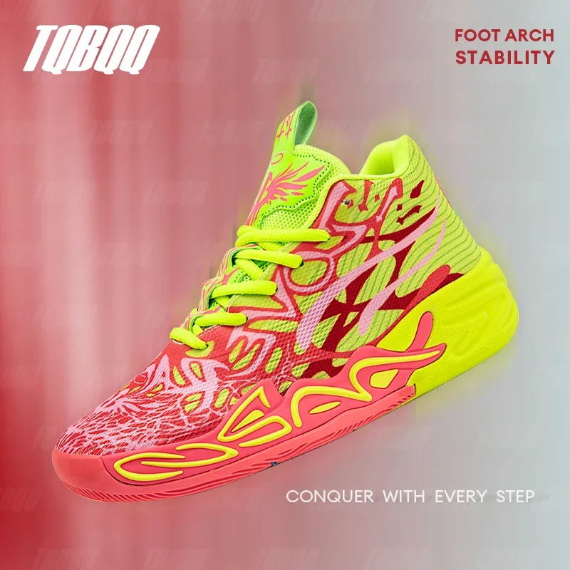 Mid Top Basketball Shoes for Men Women Anti-Slip Outdoor Sports Sneakers Breathable Athletic Training Shoes for Gym Running