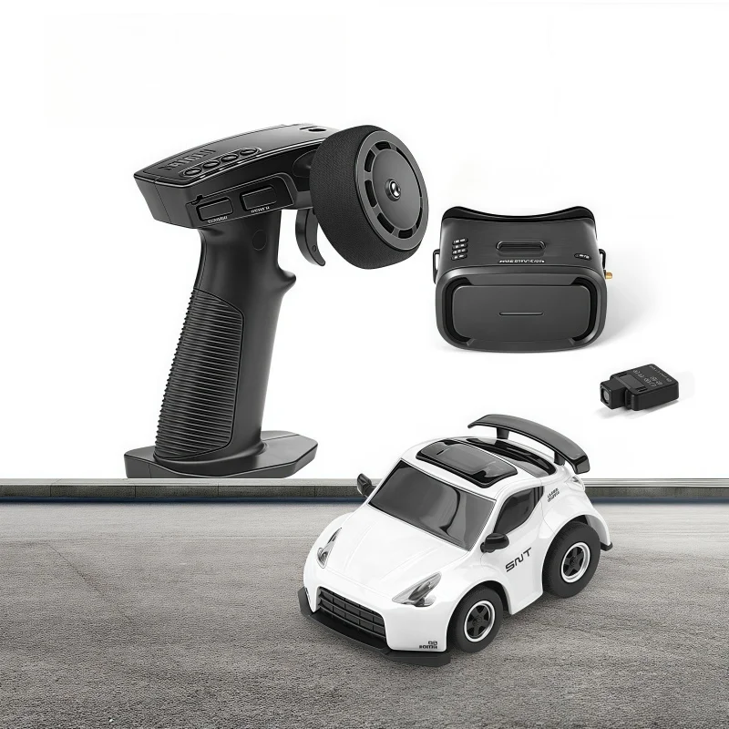 Q25-370z FPV Snt 1:100 Rc Mobil dengan Kacamata Micro FPV Balap 25M Rc Meja Balap Mobil Remote Control Mobil Hadiah Festival Magnetik