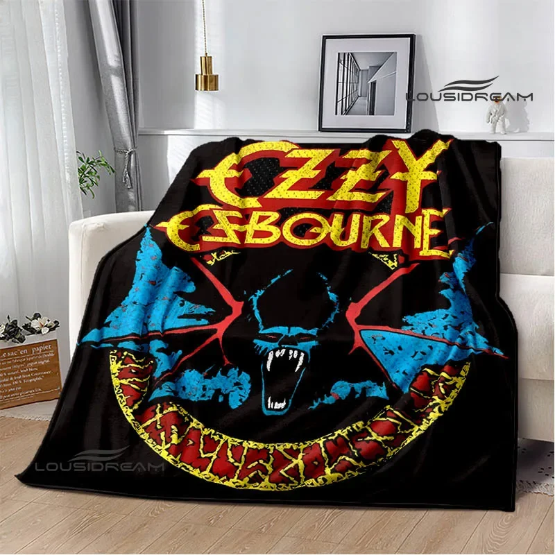 Ozzy osbourne retro personality blanket warm beautiful blanket flannel soft and comfortable home travel blanket birthday gift