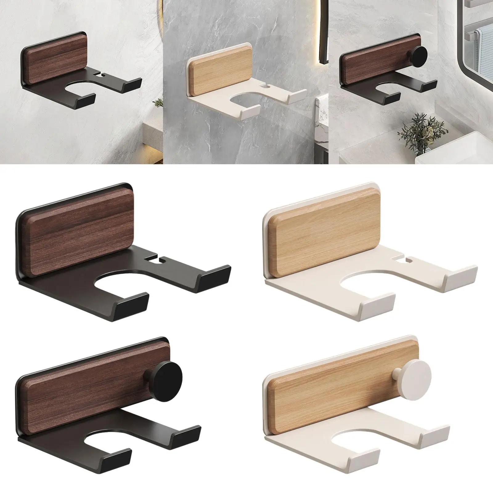 

Hair Dryer Holder Storage Organizer Rack Space Saving Home Blow Dryer Holder