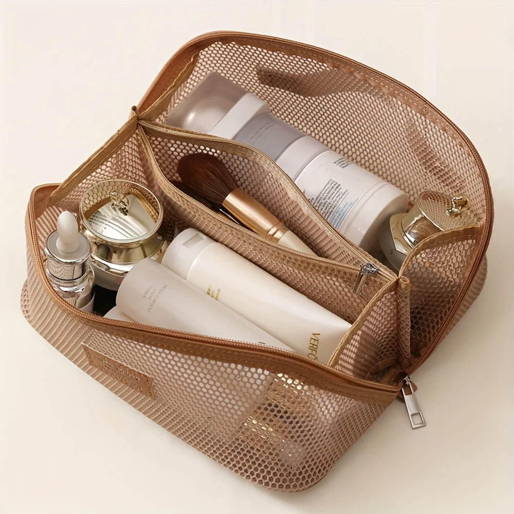 Makeup Organizer Female Toiletry Kit Bag Make Up Case Storage Pouch Luxury Lady Box, Cosmetic Bag, Organizer Bag For Travel Zip image 4