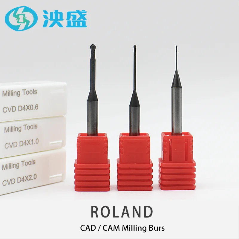 

Roland Milling Burs Dental Cad Cam Zirconia Wax PMMA Roland Tungsten Carbide CVD Milling Burs