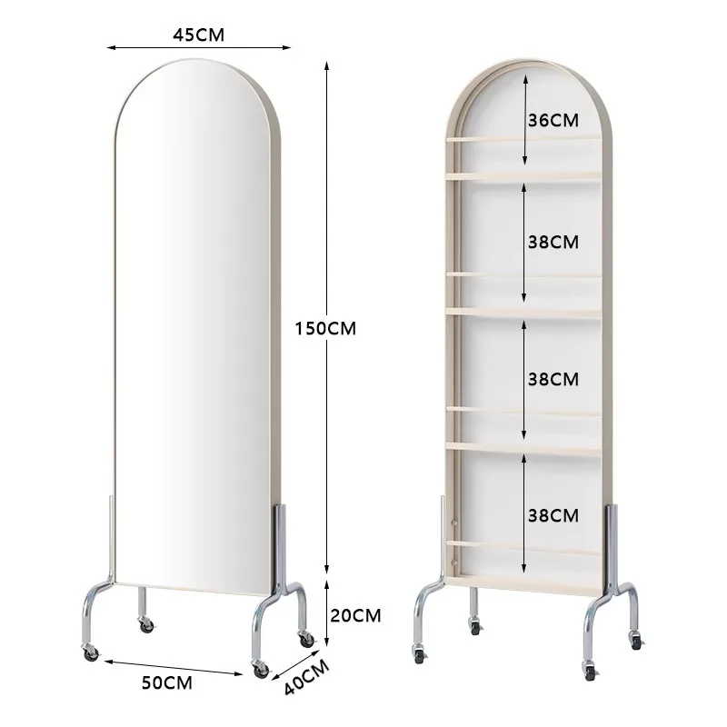 กระจกเงาแบบเต็มตัวเคลื่อนย้ายได้, ห้องนอน, กระจกเงาแบบตั้งพื้นถึงเพดาน, ที่เก็บของ, ชั้นวางหนังสือ, นิตยสาร, กระจกเงาแบบเต็มตัว, ปรับได้