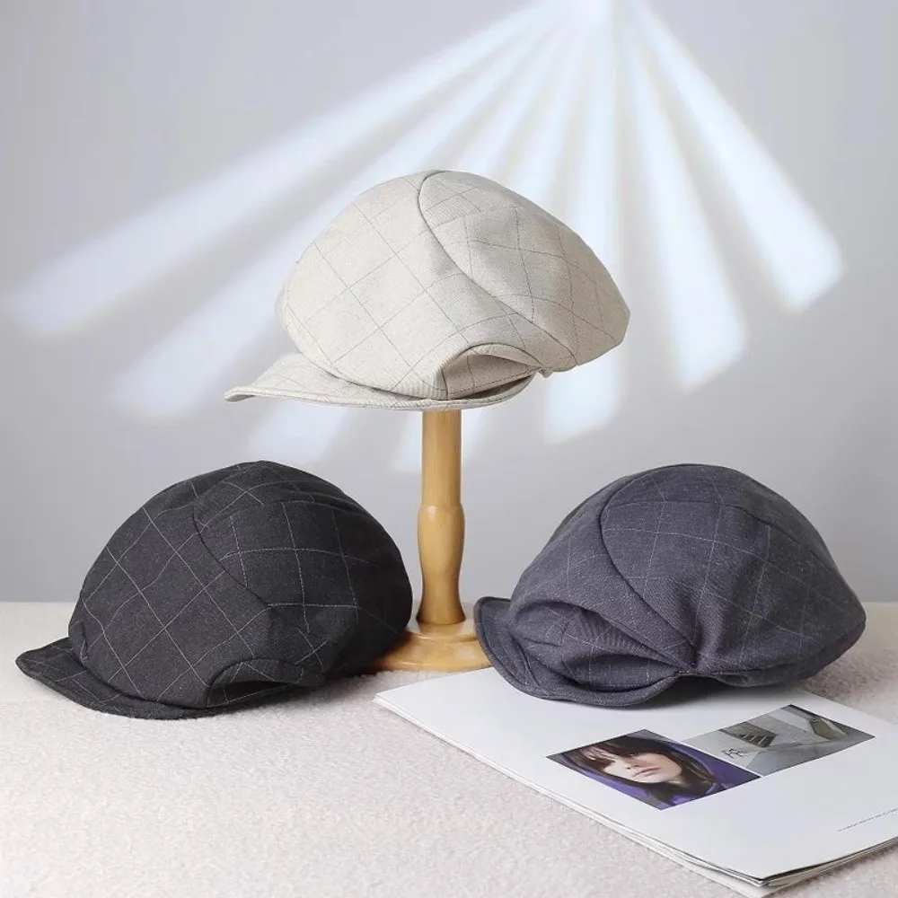 أزياء خمر منقوشة قبعة موزع الصحف سحابة مثمنة قبعة قناع الفنان بلغت ذروتها قبعة المرأة #3