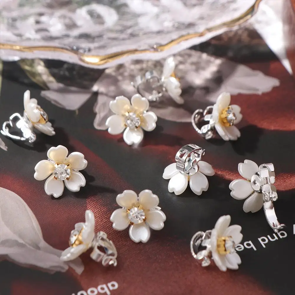 10pcs Dread Locks Flower Decor Hair Ring Metal Cuff Headwear Dreadlocks Beads Hair Braiding Dirty Braids Hair Braid Rings Clips