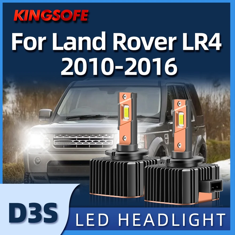 

KINGSOFE 120W LED Car Lamp Bulbs D3S Plug And Play HID Headlight For Land Rover LR4 2010 2011 2012 2013 2014 2015 2016