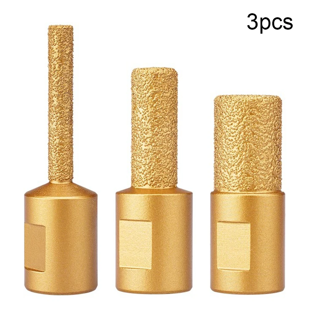 M10 Vacuum Brazed Diamond Stone Core Drill Bit Slotting Trimming Tool Angle Grinder Clearing Granite Marble Brick Profile Router