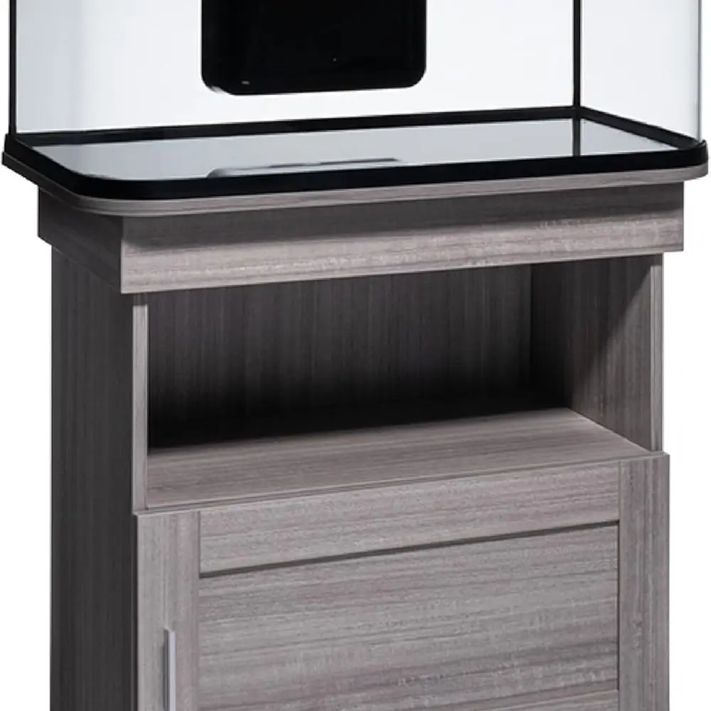 

Подставка для аквариума, 20 галлонов, закрытая зона хранения, зона отображения, вырез на заднюю панель, современный образ фермерского дома. Аквариум Т.