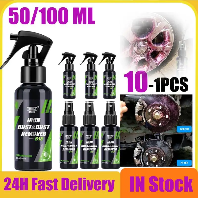 

50/100ML Car Iron Remover Protect Paint Wheels And Brake Rim Metal Dust Iron Powder Remover shiny car stuff car acesssories