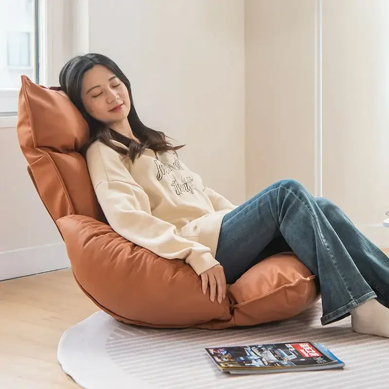 Folding Lazy Sofa Chairs Adjustable Tatami Reading Chair Home Backrest Sofa for Balcony Window Relaxation Modern Furniture