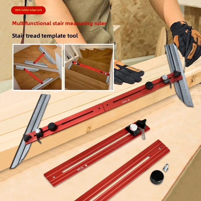 Stair ruler Functional stair gauge Measuring folding ruler, woodworking decoration home tools