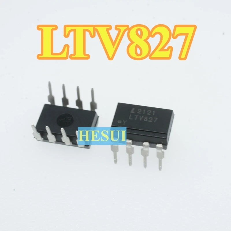 500/1000pcs LTV-827 DIP-8 transistor output optocoupler original