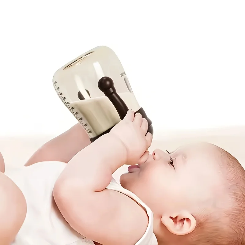 Newborn Baby Feeding Bottle with Handle Formula Straw Bottle Easy Grip Design Suitable for Baby's Small Hands