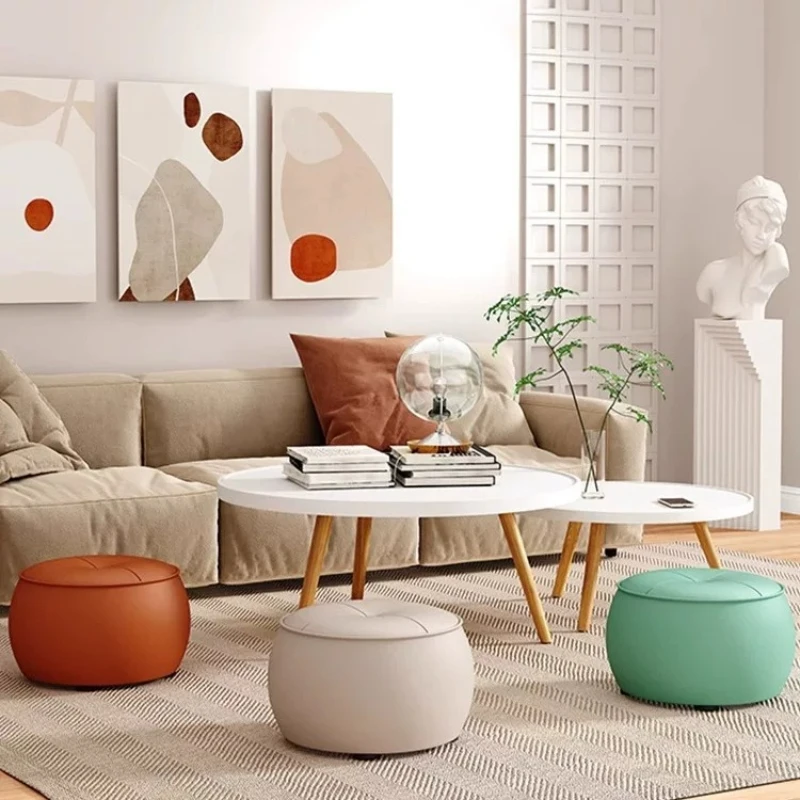 Modern Minimalism Comfortable Household Furniture Pumpkin sitting mound Shoe bench Eames Stool Multifunctional Simple wooden