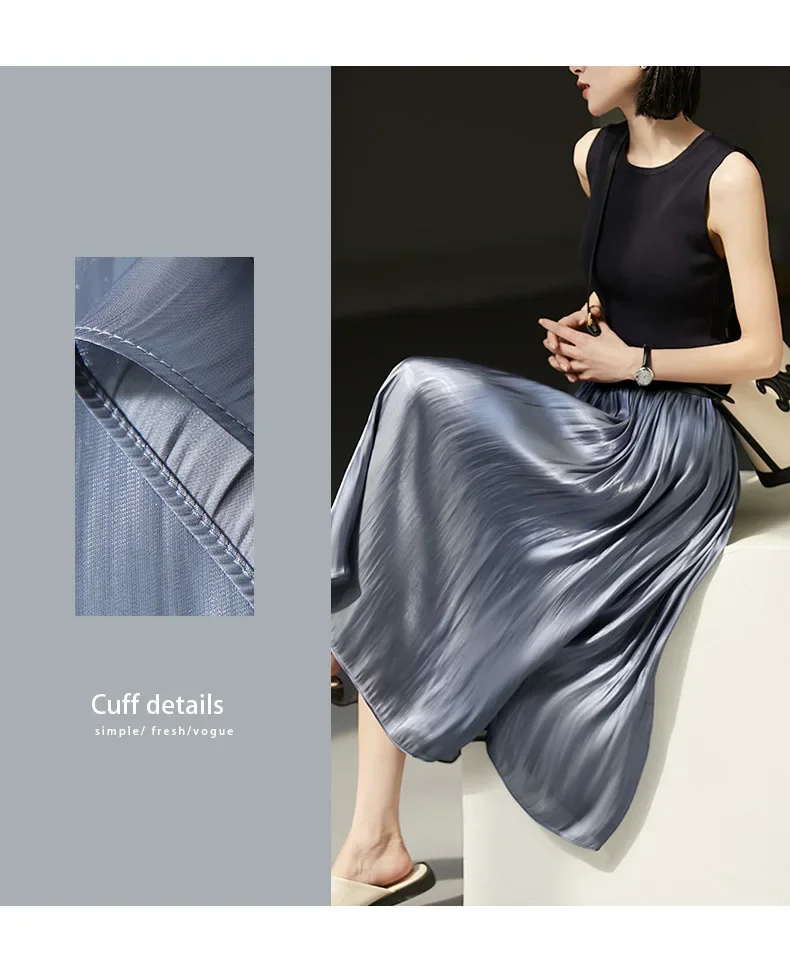 Super Beautiful Under Sunshine ~ Gilded Years Advanced Good Care Island Memory Silk Elasticated Waist Skirt Island Silk Skirt