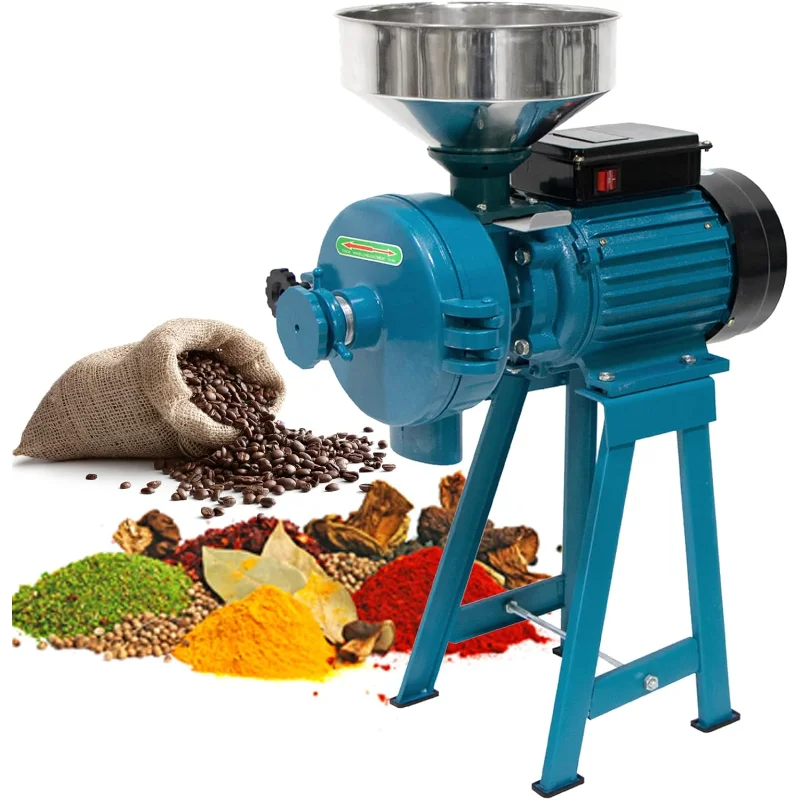 مطحنة الحبوب الكهربائية الرطبة والجافة بقدرة 3000 وات من أبورون - آلة طحن الذرة والقمح والأرز |   مطحنة الدقيق |   مولينو دي مايز إليكتريكو