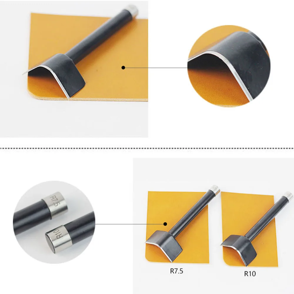 R7.5 promień 7.5mm/R10 promień 10mm,BateRpak ręcznie skórzany narożnik trymer, DIY skórzany pas koniec frez 1 sztuk pric Cutter, 1 sztuk cena