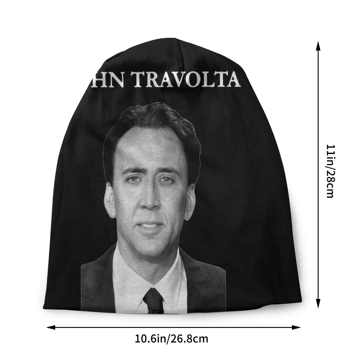 Nicolas Cage John Travolta Face Off Skullies Beanies Hats Goth Autumn Winter Outdoor Unisex Caps Adult  Dual-use Bonnet Knit Hat